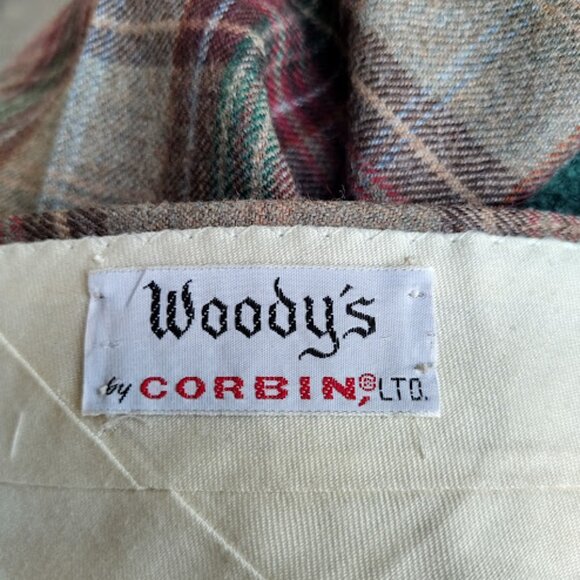 VINTAGE | Wool Plaid Pants Preppy Christmas Trousers Holiday Party Heritage Ivy - Picture 11 of 12